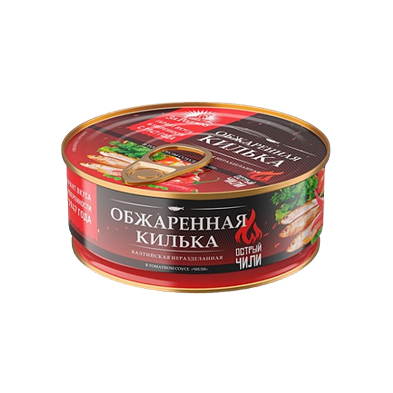 Килька с овощами обжаренная в томатном соусе Чили 240 гр.